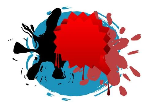 Graffiti speech bubble. Abstract modern Messaging sign street art decoratio.. 库存插图