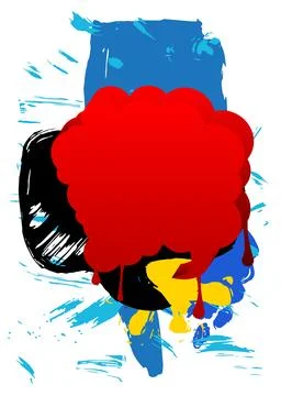 Graffiti speech bubble. Abstract modern Messaging sign street art decoratio.. Stockillustratie
