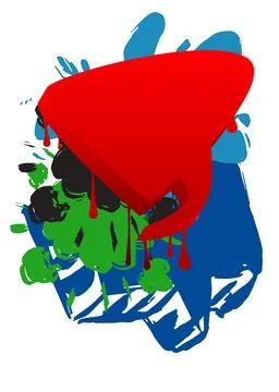 Graffiti speech bubble. Abstract modern Messaging sign street art decoratio.. Stockillustratie