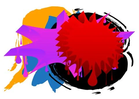 Graffiti speech bubble. Abstract modern Messaging sign street art decoratio.. Stockillustratie