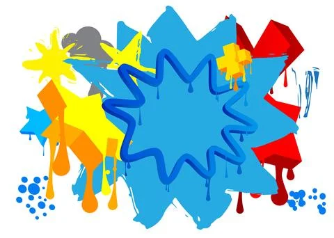 Graffiti speech bubble. Abstract modern Messaging sign street art decoratio.. Stock Illustration