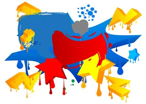 Graffiti speech bubble. Abstract modern Messaging sign street art decoratio.. 스톡 일러스트