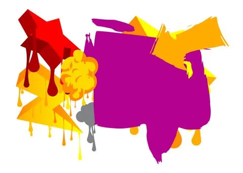 Graffiti speech bubble. Abstract modern Messaging sign street art decoratio.. Stock Illustration