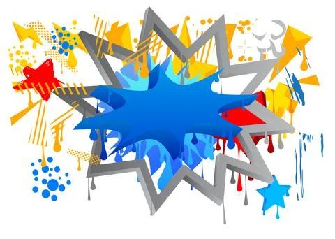 Graffiti speech bubble. Abstract modern Messaging sign street art decoratio.. Stock Illustration