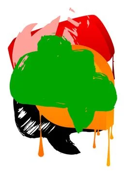 Graffiti speech bubble. Abstract modern Messaging sign street art decoratio.. Ilustración de archivo
