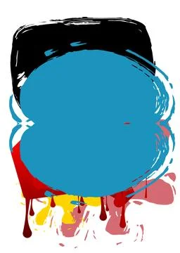Graffiti speech bubble. Abstract modern Messaging sign street art decoratio.. Ilustración de archivo