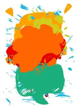 Graffiti speech bubble. Abstract modern Messaging sign street art decoratio.. Ilustración de archivo