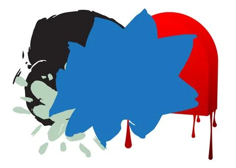 Graffiti speech bubble. Abstract modern Messaging sign street art decoratio.. Ilustración de archivo