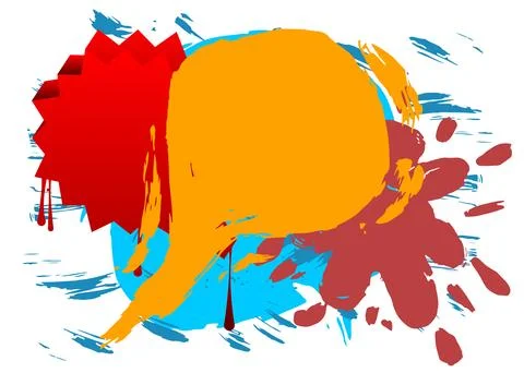 Graffiti speech bubble. Abstract modern Messaging sign street art decoratio.. Ilustración de archivo