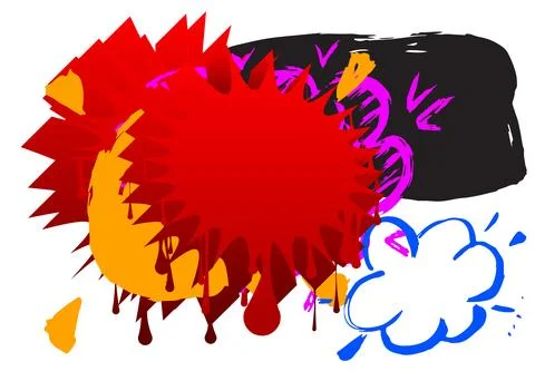 Graffiti speech bubble. Abstract modern Messaging sign street art decoratio.. Ilustración de archivo