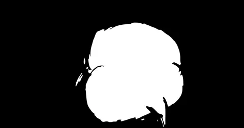 Graffiti Speech Bubble on black animation Stock Footage 334828086
