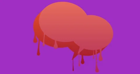 Graffiti Speech Bubble on purple animation Stock Footage 335256760