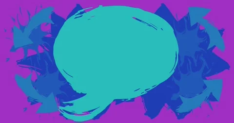 Graffiti Speech Bubble on purple video Stock Footage 335256761