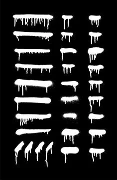Graffiti spray dots and lines. splatter paint spray and smudge effect shape s Stock Illustration