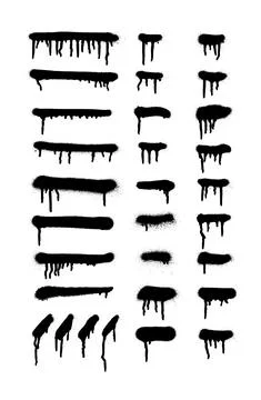 Graffiti spray dots and lines. splatter paint spray and smudge effect. shape  イラスト素材