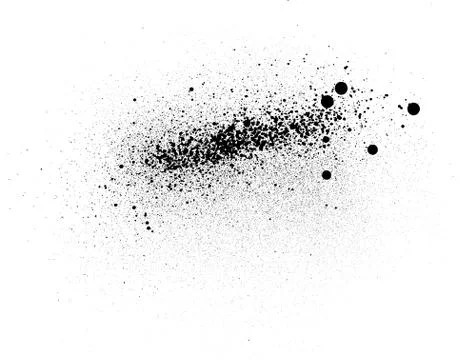 Graffiti spray effect in black on white Stock Illustration