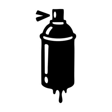 Graffiti spray paint can icon Stock Illustration