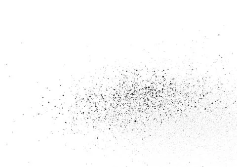Graffiti spray speckle cloud shape in black on white Ilustración de archivo