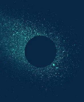 Graffiti sprayed circular frame in blue tones Stock Illustration