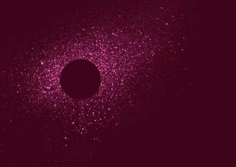 Graffiti sprayed circular frame in burgundy pink Stock Illustration