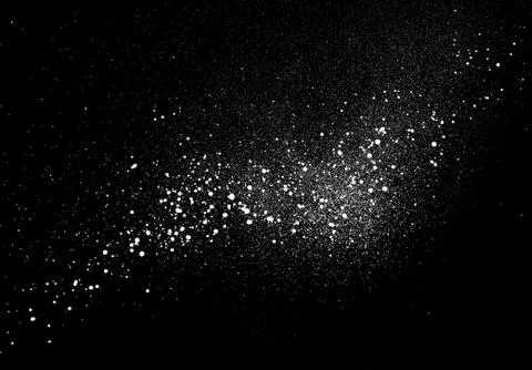 Graffiti sprayed cloud with speckles in white over black Stock Illustration