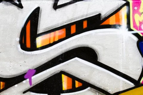 Graffiti sprayed on a wall Stock Illustration