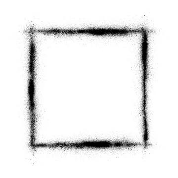 Graffiti square frame sprayed in black over white Illustrazione stock