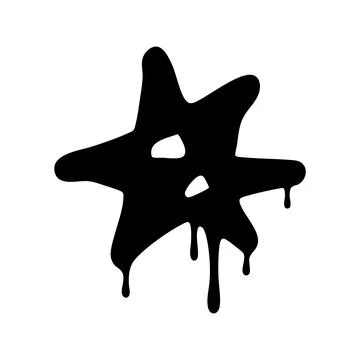Graffiti star shape icon Stock Illustration