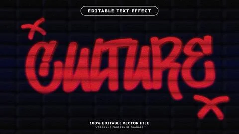 Graffiti Street Wall Text Effect Logo Mockup Logotype Template Shape 库存插图