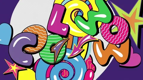 Graffiti style transition on a transparent alpha channel background Stock Footage 332792551