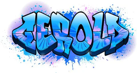 Graffiti styled Name Design - Gerold Stock-Illustration