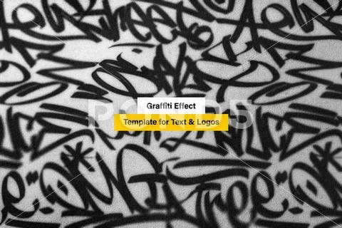 Graffiti Text &amp; Logos Effect PSD Template