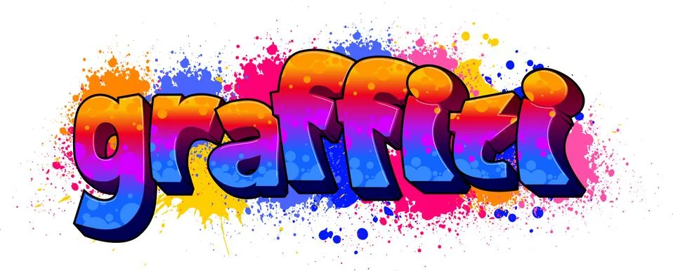 Graffiti Text Logotype Design Stock-Illustration