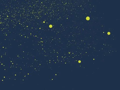 Graffiti tiny specles sprayed in yellow on blue Stock Illustration