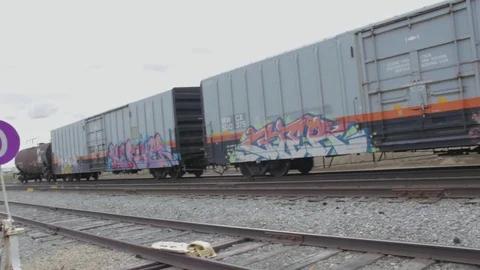Graffiti Train Video stock 85444134