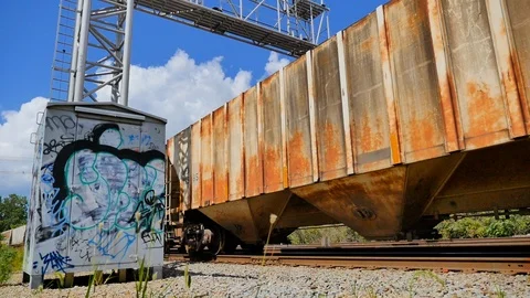 Graffiti Train Tracks Stock Footage 101549606