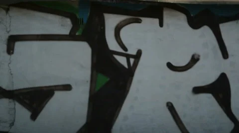 Graffiti from train window Stock Footage 53446497