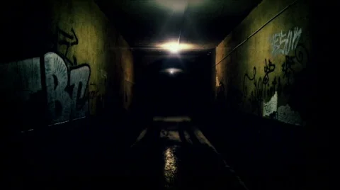 Graffiti Tunnel Stock Footage 667547