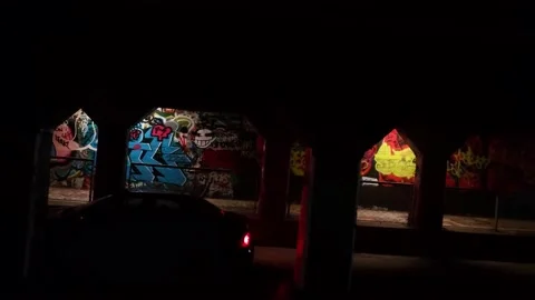 Graffiti Tunnel Video stock 168836386