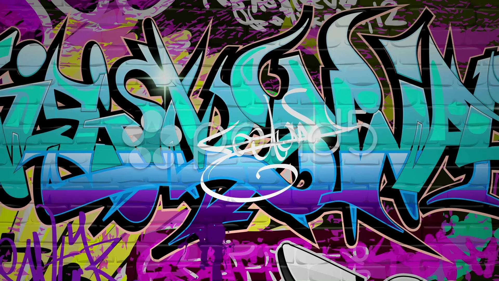 Graffiti Urban Art Background Stock Video Pond5