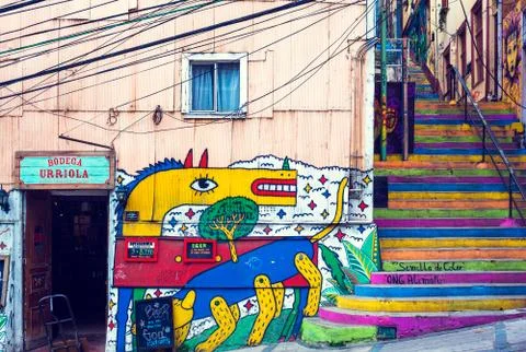 Graffiti in Valparaiso Foto stock