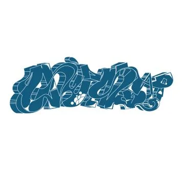 Graffiti vector urban art. Stock Illustration