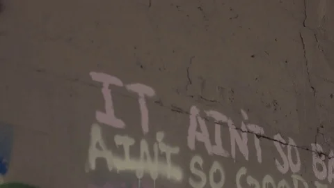 Graffiti on wall 4k 60fps #4 스톡 동영상 83805096