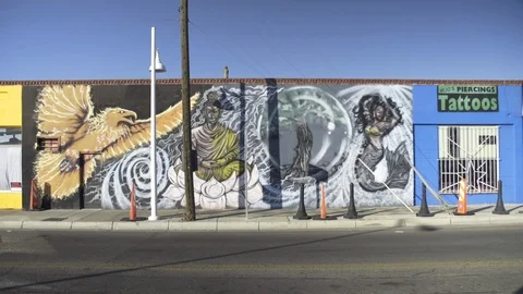 Graffiti On a Wall in Albuquerque Stock Footage 97201509
