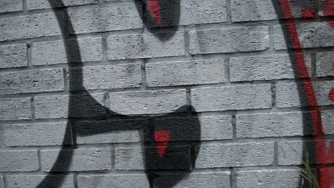 Graffiti wall Close up fast pan Stock Footage 115412766