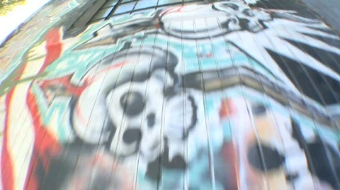 Graffiti wall fish 2 Stock-Footage 857904