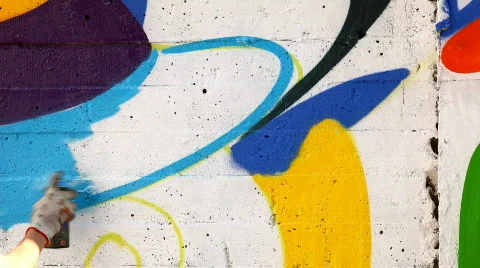 Graffiti on wall Video stock 858900