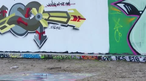 Graffiti wall Stock Footage 21896468