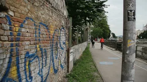 Graffiti Wall Stock Footage 22241566