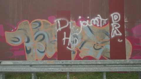 Graffiti on the wall Stock Footage 42673212